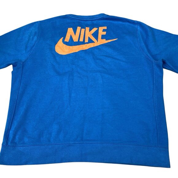 Nike Men's Crew Neck Sweatshirt Blue Orange Trance Size Large - Picture 12 of 16